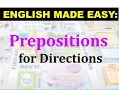 Prepositions for Directions English Lesson and Practice