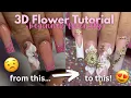 3D flower nail tutorial beginner friendly