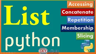list in Python ll Working with List in Python Python tutorial for beginners