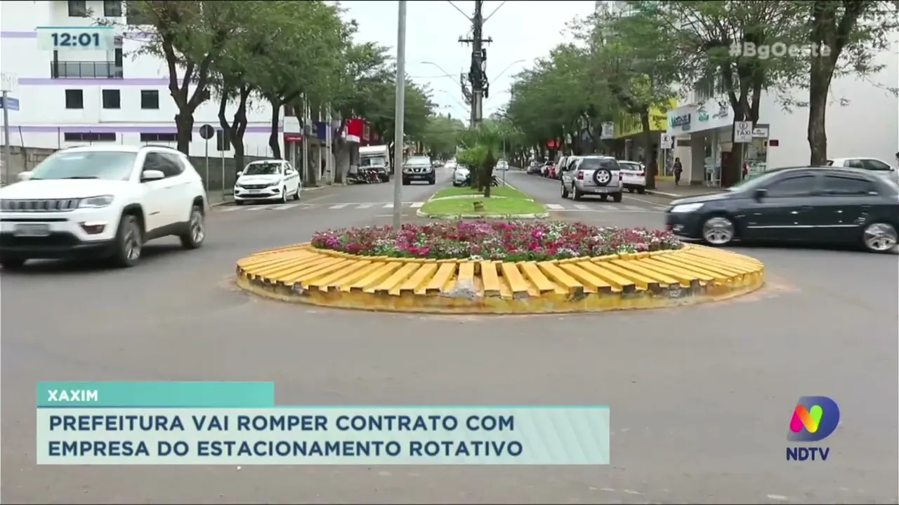 Prefeitura de Xaxim vai romper contrato com empresa do estacionamento rotativo
