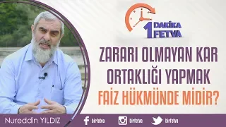 Zararı olmayan kar ortaklığı yapmak faiz hükmünde midir?