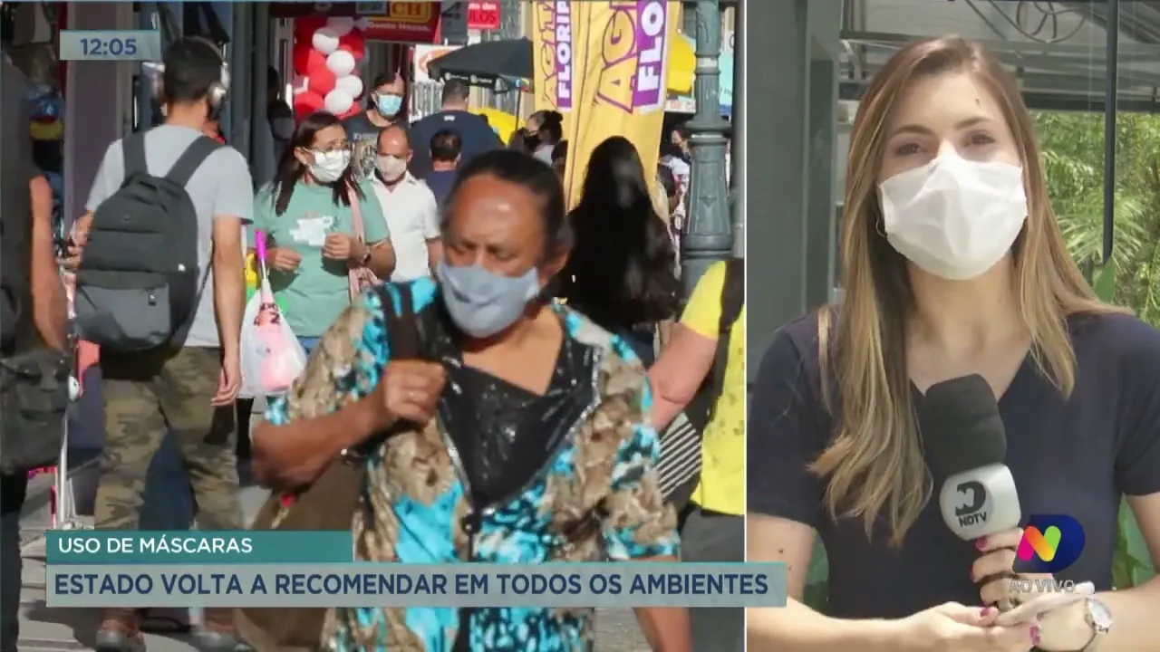 Uso de máscaras: Estado volta a recomendar em todos os ambientes