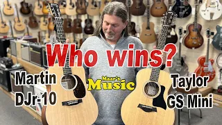 Martin DJr-10 and Taylor GS Acoustic Guitar Quick Comparison