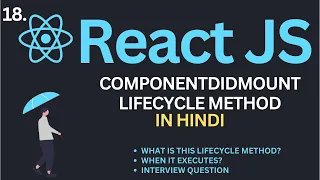 componentDidMount Lifecycle Method in ReactJs Tutorial Complete React Course