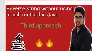 Write a java program to reverse string without using inbuilt method third approach