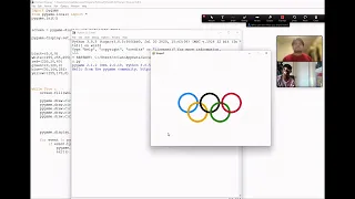 Student Project Making Olympic Rings using Pygame