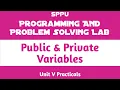 Public Private Variables Unit V Practical Programming and Problem Solving Lab PPS FE SPPU