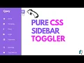 Sidebar toggle with pure CSS and no JavaScript
