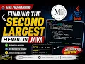 Java Coding Interview Question Find 2nd Largest Number Easy Method