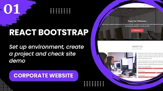 React Bootstrap - Set up environment create a project and check site demo
