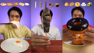 [COMPILATION] VARIOUS WAYS TO EAT EGG, MARSHMALLOW, AND CHOCOLATE GLAZE