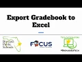 Gradebook Export to Excel