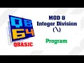 MOD and Integer Division in QBasic with example Dry Run Make Easy