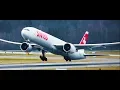 Feel the Power Swiss Boeing 777-300ER powerful takeoff at Zurich Airport