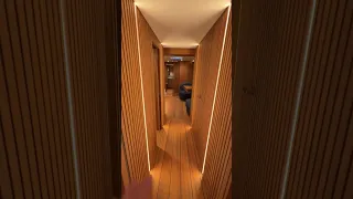 Wall-to-wall wood on the new Ice 80 #yachtdesign #yachting #luxuryyacht #luxuryyachtlife #sailing