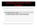 python program for calculating compound interest