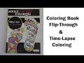 Inspirational Quotes Adult Coloring Book Flip through and Time Lapse Coloring