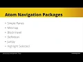 Atom Editor Tutorial - Navigation Packages