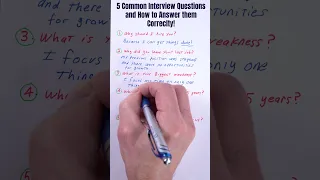 5 Common Interview Questions And How To Answer Them Correctly 