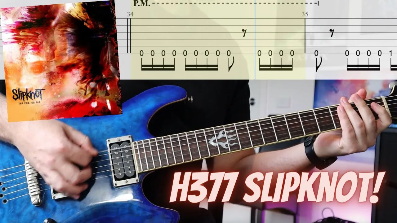 Slipknot - H377 Guitar Playthrough (Rhythm parts with Guitar Tabs)