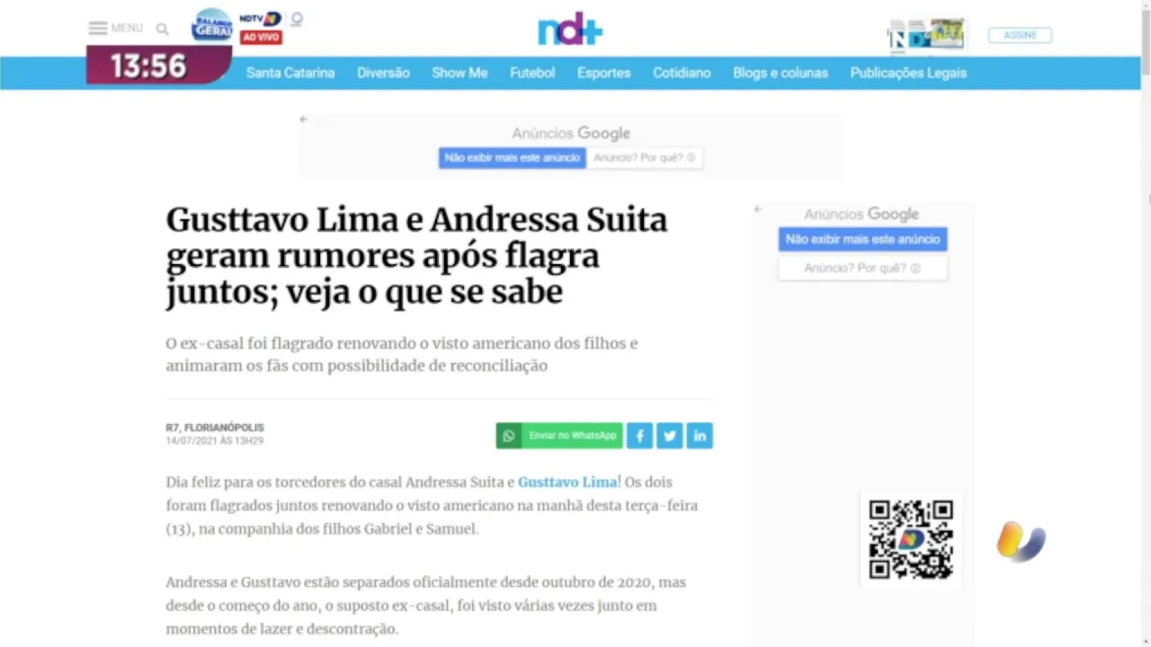 Gustavo Lima e Andressa Suita geram rumores após serem flagrados juntos