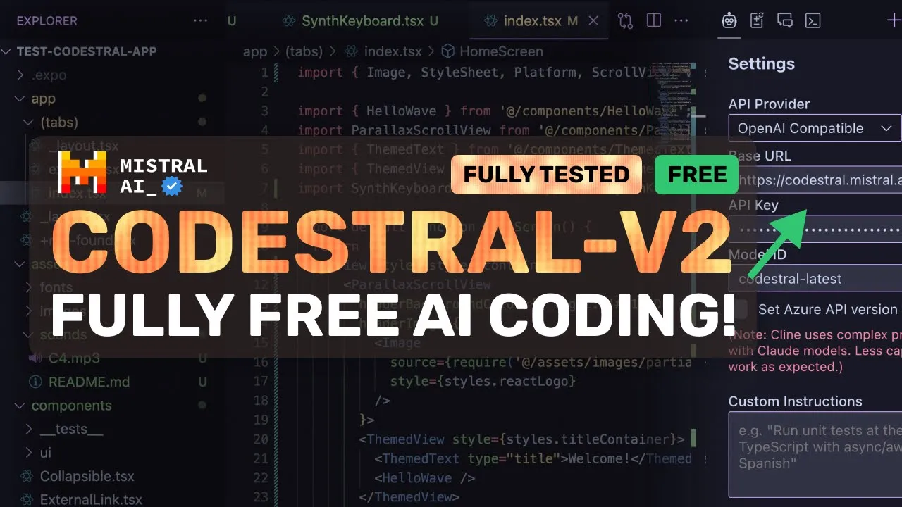 Codestral V2: API Gratuita para Codificação