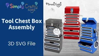 Tool Chest Box SVG Assembly - 3D SVG File