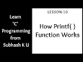 Printf Function In C Lesson-10 Learn C Programming From Subhash K U