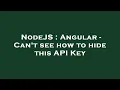 NodeJS Angular - Can t see how to hide this API Key