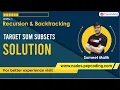 Target Sum Subsets - Solution Recursion Data Structures and Algorithms in JAVA
