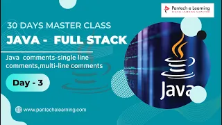 DAY 3 Java Comments - Single line comments Multi-line comments Pantech e learning