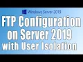 FTP Configuration on server 2019 with user isolation option