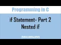 If statement - part 2 Nested if in C Malayalam tutorial