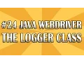 JUnit Selenium WebDriver Tutorial 24 Logger Class QAShahin