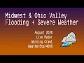 Severe Risk Flooding - 24 hour WeatherStar4000 and Live Midwest Radar