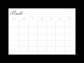 Free Printable Blank Monthly Calendar Minimalist Template Digital Calendar Letter