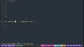 Vimscript Tutorial Buffer insert new lines in the current buffer