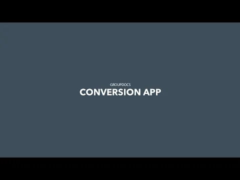 Conversion Video Tutorial