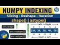 Part 08 - NumPy Indexing Slicing Reshaping Explained shape astype nditer