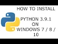 how to install python 3 9 1 on windows 10