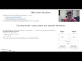 Pearson correlation for effect size