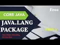 Top Important Topics Of Java lang Package in Core Java Part-1 Java Connect
