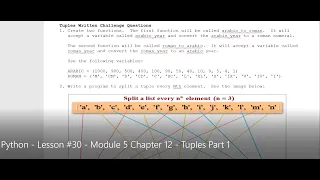 Python - Lesson