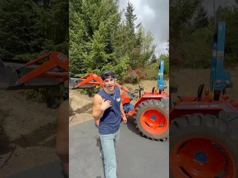 learning how to pull posts out of the ground with a tractor!