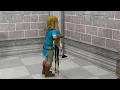 Zelda flattening and being reinflated by Link