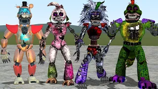 NEW ALL NIGHTMARE GLAMROCK ANIMATRONICS NIGHTMARE ROXY MONTY FREDDY AND CHICA In Garry s Mod