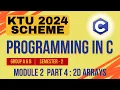 KTU BTECH 2024 Second Semester-Programming in C Group A B Module 2 - Part 4