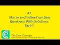 Macros and Inline Functions in C C Q A Part1 CSE Placement Preparation The Easy Concepts