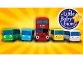 Tien kleine bussen | Van wielen op de bus | Nursery Rhymes | door LittleBabyBum!