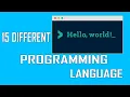 Hello World Program in 15 Different Programming Languages